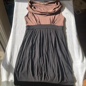 Twenty One Women’s Sleeveless Knee-length Dress size M, Black & Taupe Brown